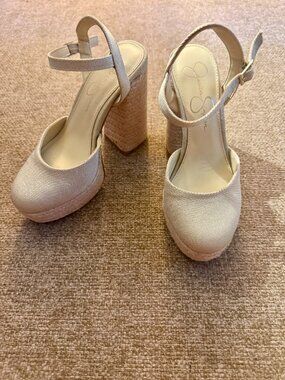 Jessica Simpson Shimmer Chunky Heel 6M